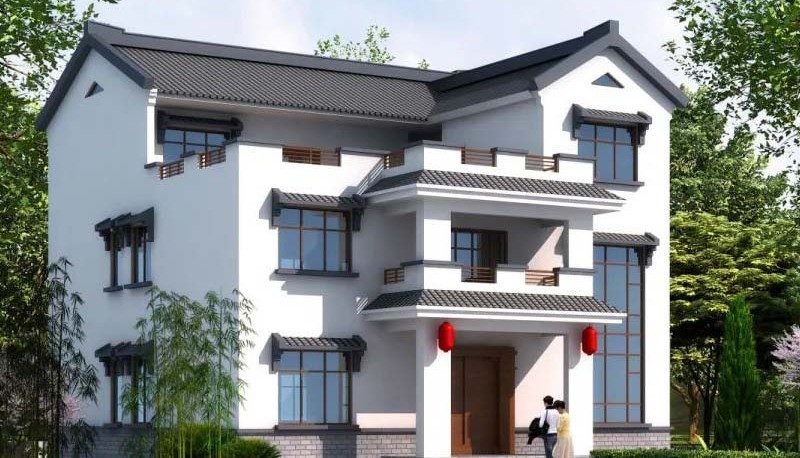 九龙新中式三层别墅设计，公共空间宽敞更显大气